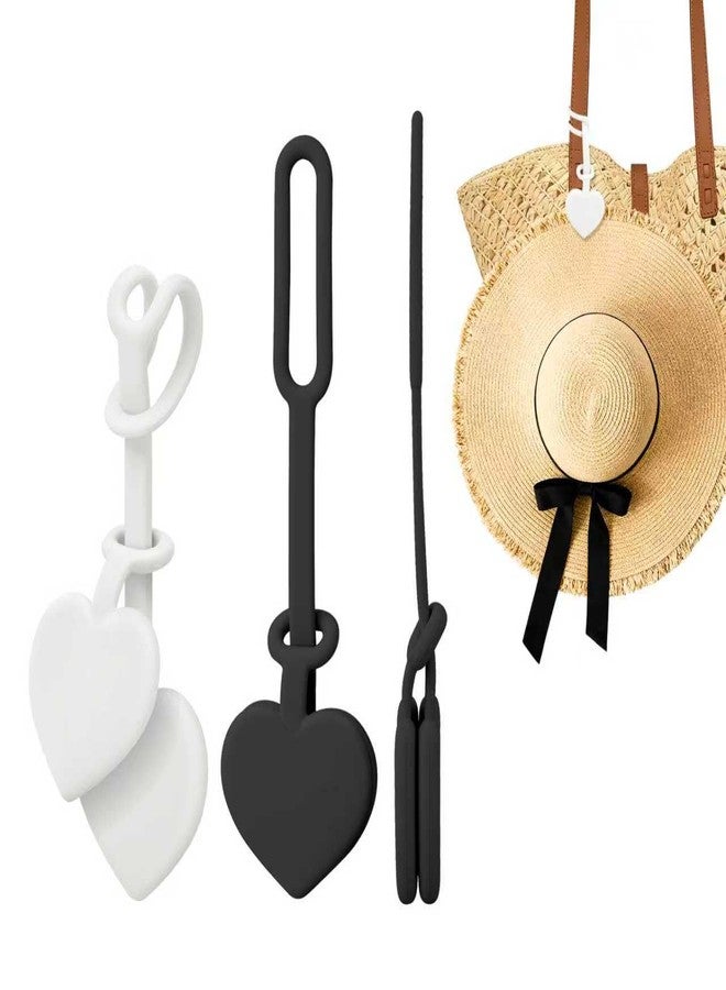 AMAZYC-US 2 Pcs Heart Shape Magnetic Hat Clip for Travel on Bag, Strong Magnetic Hat Holder & Organizer, Secure Hat Clips for Baseball Caps, Sun Hats, Beach Vacation Essentials Accessories - Image 1